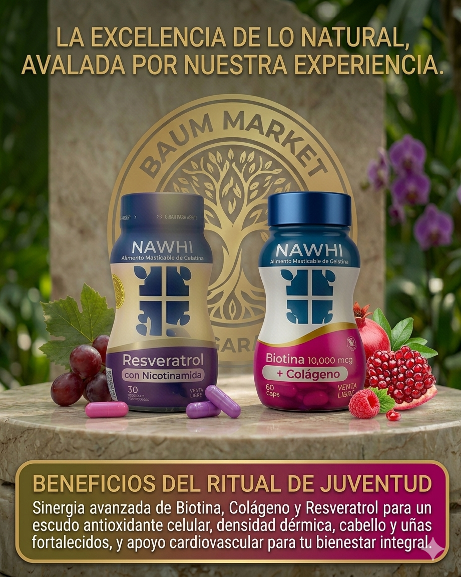 COMBO RITUAL DE JUVENTUD: RESVERATROL + COLÁGENO        🔥 -30% HOY