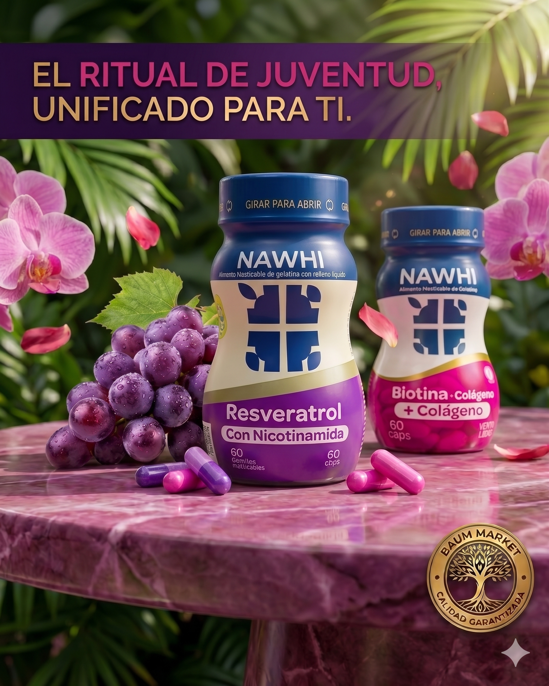 RESVERATROL + NICOTINAMIDA - El Secreto de una Piel Radiante ✨