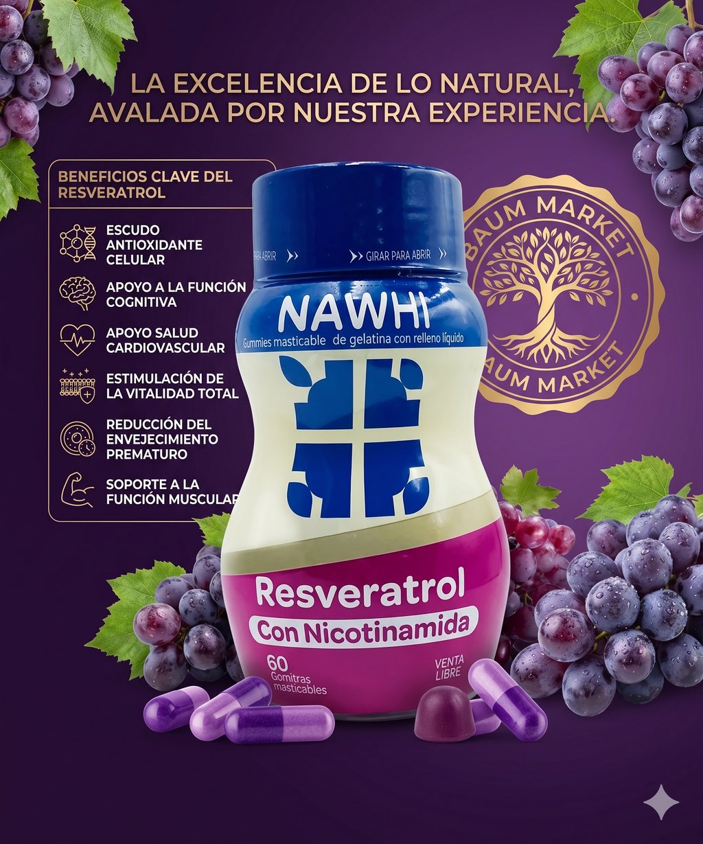 RESVERATROL + NICOTINAMIDA - El Secreto de una Piel Radiante ✨
