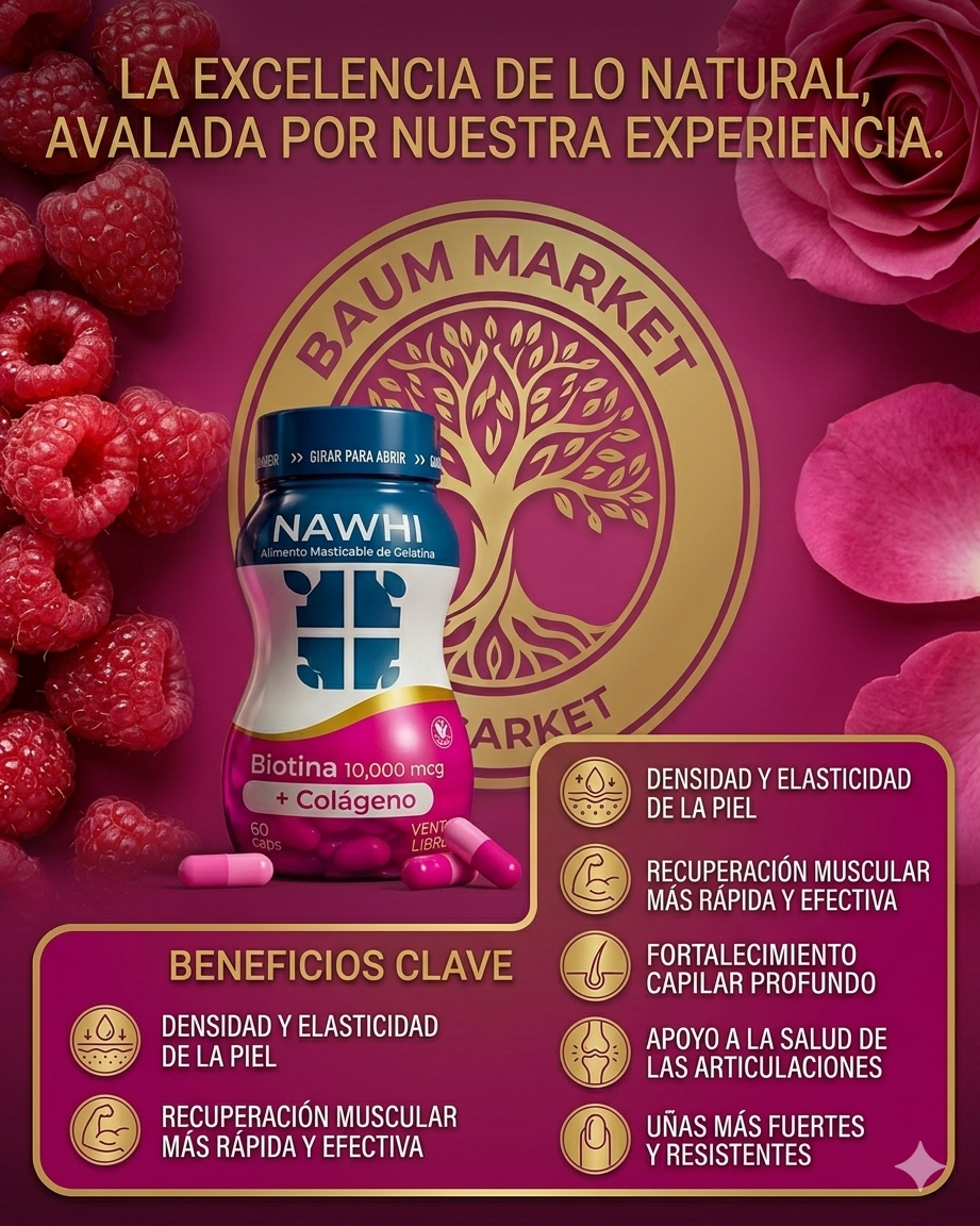 Colágeno Premium + Biotina Nawhi